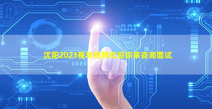 沈阳2023夜场招聘欢迎你来咨询面试